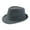 Gray, variant on Seeotter Summer Straw Fedora Hat Short Brim Panama Sun Hat Trilby Beach Hat for Men & Women