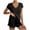 Black A, variant on Bovxnpu Womens Pajamas Sets 2 Piece Short Sleeve Lounge Set Cotton Crew Neck Short Sleeve Shorts Summer Light 2-Piece Sleepwear
