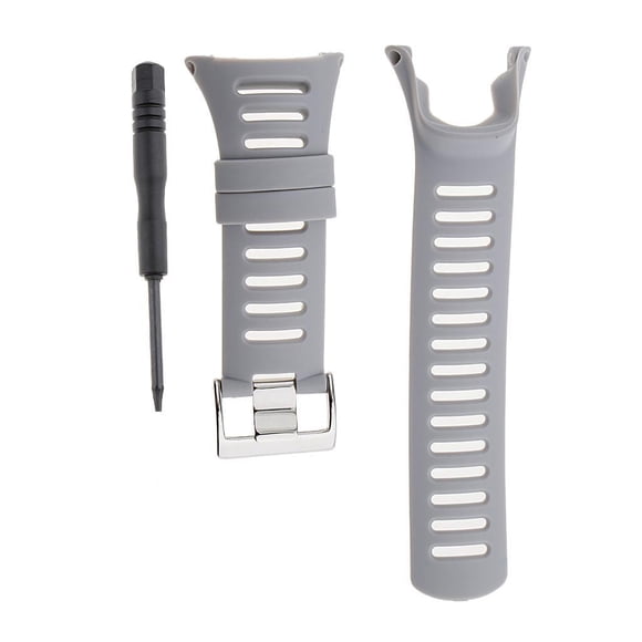 Xingzhi Bracelets en Caoutchouc pour Montre-Bracelet Ambit3 Ambit 2 Ambit 1 Argent Blanc Argent Gris 24mm