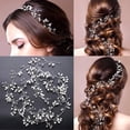 thumbnail image 4 of CoCoMangos Hair Vine - Elegant Accessories for Weddings, Bridesmaids, and Flower Girls, Suitable for All Hair Types (Silver Flower 100), 4 of 6
