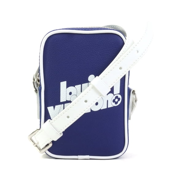 Pre-Owned Louis Vuitton LOUIS VUITTON Shoulder Bag Everyday LV Danube PPM Leather Blue x White...