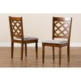 thumbnail image 7 of Baxton Studio Ramiro Modern and Contemporary Grey Fabric Upholstered and Walnut Brown Finished Wood 2-Piece Dining Chair, 7 of 7