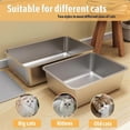 thumbnail image 2 of Stainless Steel Cat Litter Box, 17.5 X 13.5 X 6 Inch, Odour Proof Litter Pan, Non-Stick, Easy to Clean, Rust Resistant, 2 of 5