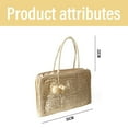 thumbnail image 5 of Handwoven Straw Vintage Purse Bag Bohemian Large Straw Beach Bag Chic Casual Handbag Shoulder Bag Tote Rattan Vacation Bag-beige, 5 of 5