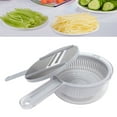 thumbnail image 4 of Potato Slicing Machine, Easy To Clean Fruit Vegetable Grater Versatile Convenient With Drain Basket For Restaurant Grey,Green, 4 of 8