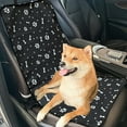 thumbnail image 4 of FYTPOV Dog Car Seat Cover for Front Seat, Pet Vehicle Seat, Cute Paws Bones Print Car Seat Cover, Non-Slip Black Cover for SUV, Truck, Jeep, 4 of 5