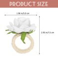 thumbnail image 2 of unbranded 4Ud Sujetadores De Servilleta Con Flor De Rosa Artificial Para Eventos Y Reuniones, 2 of 6
