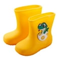 thumbnail image 1 of MIASHUI Kids Rain Boots Toddler Elastic Mouth Waterproof Rain Shoes,Yellow,7-8 Years, 1 of 6
