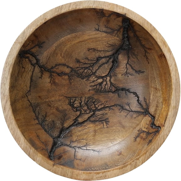Tree of Life Embellished Mango Wood Bowl, Handcrafted, Incised Details, Durable Lacquered Finish, 9.75 W x 2.75 H inches, 1.5 lbs