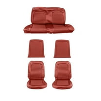 Scott Drake 65CV-S-FULL-BR Full Set Convertible Standard Upholstery - Bright Red