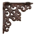 thumbnail image 3 of Midwest Craft House 3 3/4" X 3 3/4" Cast Iron Wall Mounted Brackets, Antique Brown Pack of 2, 3 of 5