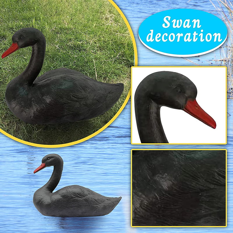 Artificial White Swan Sculpture Outdoor Garden Pond Ornaments Hunting Decoy 