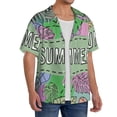 thumbnail image 4 of Cauagu Summer Men's Short Sleeve Button Down Hawaiian Shirt for Men Bowling Shirts Casual Summer Beach Shirt,XX-Large, 4 of 6