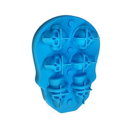 

3D Skull Ice Cube Mold Silicone Tray Leak Free Ice Cube Maker Whiskey Ice Mould