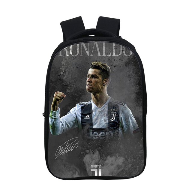 GP1 Cristiano Ronaldo Patrón Mochila Regalo Escolar Para Niños Bolsa De Estudiante Ordenador Portátil Gran Capacidad Doble Entrepiso PG1