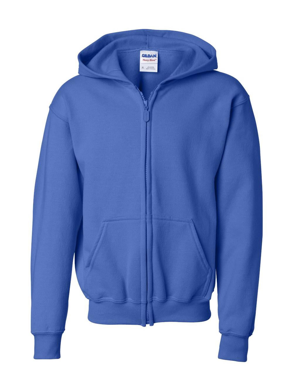 Gildan - Heavy Blend Youth Full-Zip Hooded Sweatshirt - 18600B - Royal - Size: XL