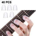 thumbnail image 1 of Protectores de dedos de silicona para guitarra, protectores de dedos para guitarra, protectores de dedos para ukelele, protectores de dedos para bajo, 5 tamaños, 40 unidades, 1 of 8