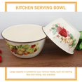 thumbnail image 4 of 1 Set of Vintage Enamel Basin with Lid Enamel Mixing Bowl Kitchen Serving Bowl Lard Oil Basin, 4 of 4