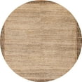 thumbnail image 1 of Ahgly Company Machine Washable Indoor Round Abstract Yellow Area Rugs, 4' Round, 1 of 7