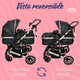 thumbnail image 4 of Carriola Reversible 4 en 1 iBaby Murano Portabebé Autoasiento Rosa Plegable negro, 4 of 9