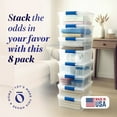 thumbnail image 2 of HOMZ 15.5-Quart Plastic Storage Bins with Latching Lids, 8 Pack, 2 of 9