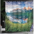 thumbnail image 4 of Ambesonne Mountain Shower Curtain, Sunny Summer Morning, 69"Wx75"L, Multicolor, 4 of 5