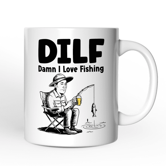 I Love Fishing Mug, Playful Fisherman Lover Man's Gift