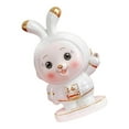 thumbnail image 2 of Dalazy Rabbit Piggy Bank Figurine Animal Statue for Bedroom Living Room Decoration White, 2 of 9