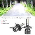 thumbnail image 4 of Car Headlight  Led Headlamp  Led Headlight Bulbs 2pcs H4 60W White Light Car LED Headlight Bulbs 6000K L8, 4 of 8