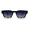 thumbnail image 4 of Gentlemanly Hipster Narrow Rectangle Horn Rim Mens Plastic Sunglasses Black Tortoise - Smoke, 4 of 8