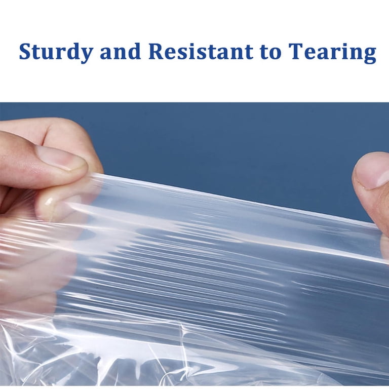 1000 Pack 12x15 Clear Poly Bags - Self-Seal Shipping Bags With Suffocation Warning