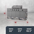 thumbnail image 4 of TYTUS Fresno 4-Burner Gunmetal Gray Gas Grill with Side Burner in Ash Stone, 4 of 23