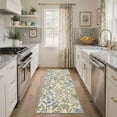 thumbnail image 4 of DEORAB 8x10 Washable Area Rug for Living Room with Non Slip Backing,Traditional Flat Pile Rug,Low Pile Lightweight Carpet,Floral Print Mat,Better Home,Washable Machine for Bedroom,Green, 4 of 5