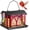Berry Red, variant on Bird Feeders for Outdoors Hanging, Metal Bird Feeder with Double Suet Cage Weatherproof Metal Roof, 3.5Lbs Large Capacity Great for Attracting Finch Cardinal Chickadee Wild Birds, Berry Red