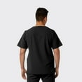 thumbnail image 2 of SPECTRUM UNIFORMS Wynd Men's Scrub Top Medical Uniform V-Neck Soft Fabric, Outfit Ideal for Men at Hospital Workspace, Medical Practice and Professionals Workwear Doctor Coat Black, 2 of 4