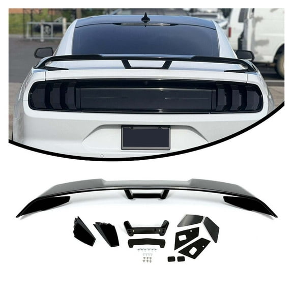 WaiRitoday Gloss Black Painted Rear Trunk Spoiler Wing GT-Style Compatible with Ford Mustang S550 15-22