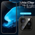 thumbnail image 6 of JETech 5 in 1 Matte Case for iPhone 15 Pro Max 6.7-Inch with 2-Pack Each Tempered Glass Screen Protector and Camera Lens Protector, Translucent Back Shockproof Phone Cover (Dark Green), 6 of 7