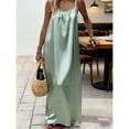 thumbnail image 4 of Taqqpue Women Nightgown Spaghetti Strap Cami Sleeveless Chemise Sleepwear Sleep Dress Solid Color Night Shirt Victorian Long Nightdress for Women, 4 of 5