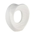 thumbnail image 3 of Decorative Home Decor Sculpture - Bathroom Accessory, Office and Room Decor Statement Piece - Modern Statue Accent for Living Room Decor, Bookself, Coffee Table or Artful Ornaments - 8" White, 3 of 8