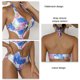 thumbnail image 5 of Traje de baño de una pieza Diseño recortado con cuello halter Traje de baño de una pieza de moda Traje de baño de mujer Azul XXL, 5 of 6