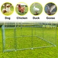thumbnail image 4 of JBLCC 10 x 10 Heavy Duty Galvanized Chain Link Dog Kennel Enclosure for Large Dogs Outdoor Dog Cages, 4 of 10