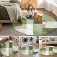 thumbnail image 6 of Round Area Rug 4ft,Abstract Sage Green Geometric Washable Carpet Non-Slip Runner Accent Rugs Indoor Floor Mat for Bedroom Living Room Decor,Gradient Color Block Watercolor, 6 of 9