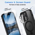 thumbnail image 4 of CASEFIV for iPhone 13 Pro Max Case,with Magnetic Invisible Stand [Military Drop Protection] [Compatible with MagSafe] [2 Screen Protector+2 Lens Protector] Shockproof Slim Anti-Slip Case,Black, 4 of 7