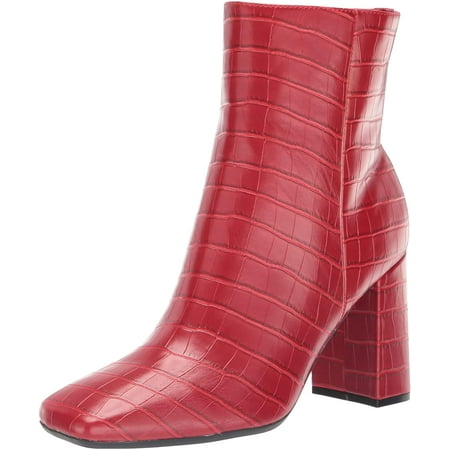 NINE WEST Womens Sardo9x93 Ankle Boot 8 Red Crocodile Leather