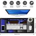 thumbnail image 2 of Large Computer Gaming Mouse Pad,Keyboard Shortcut Keys Guide Mousepad Non-Slip Rubber Base Desk Mat for Gamer, Office & Home PC (35.4x15.7x0.12In,English Shortcut), 2 of 6