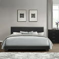 thumbnail image 2 of Willow Nailhead Trim Upholstered King Bed, Black Faux Leather, 2 of 13