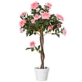 thumbnail image 1 of Outsunny Arbre Décoratif de Roses Artificielles avec Fleurs Réalistes, Rose, 1 of 10
