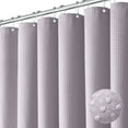 thumbnail image 1 of Dynamene Cortina de ducha de tela larga – 78 pulgadas de largo tejido tipo gofre, cortinas de ducha de tela pesada para baño, neutral, resistente, hotel, spa, juego de cortinas de baño de lujo con 12, 1 of 5