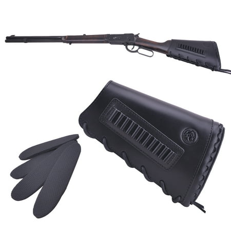 Wayne s Dog Full Leather Rifle Buttstock Gun Cartridge Holder Sleeve Cover .22lr .22mag .17hmr Fit LEFT HANDED
