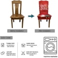 thumbnail image 4 of SHAR Christmas Dining Chair Covers - Set of 2 Prot Stretch Chairs, 4 of 5